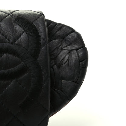 Chanel Lambskin Quilted Embroidered CC Mules Sandals 36 Black 10 of 15