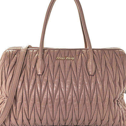 Miu Miu Nappa Matelasse Tote Mughetto 8 of 10