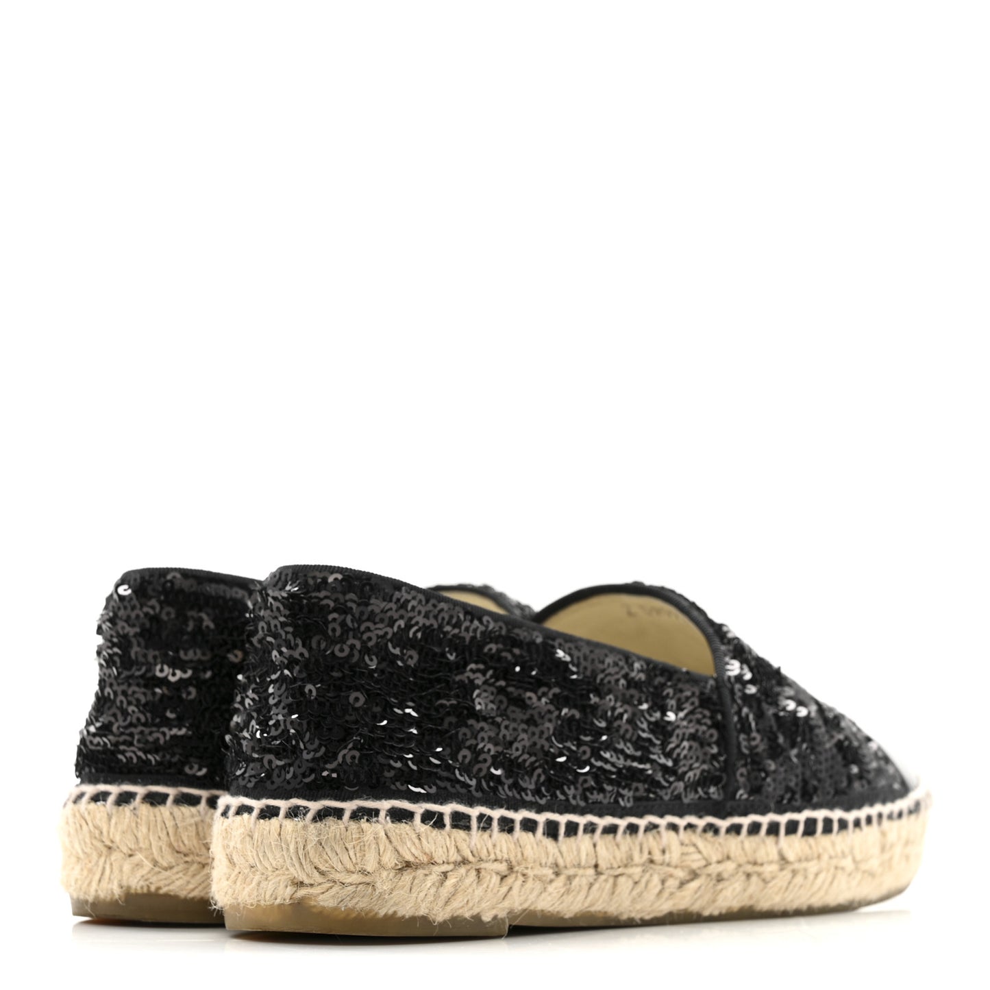 Patent Sequin CC Espadrilles 39 Black