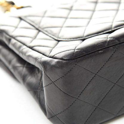 Chanel Lambskin Quilted XL Jumbo Single Flap Black 13 of 21