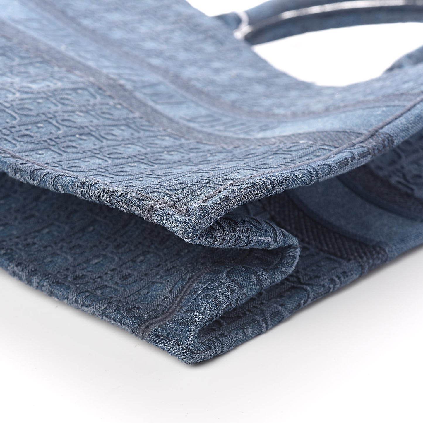 Oblique Denim Book Tote Denim Blue