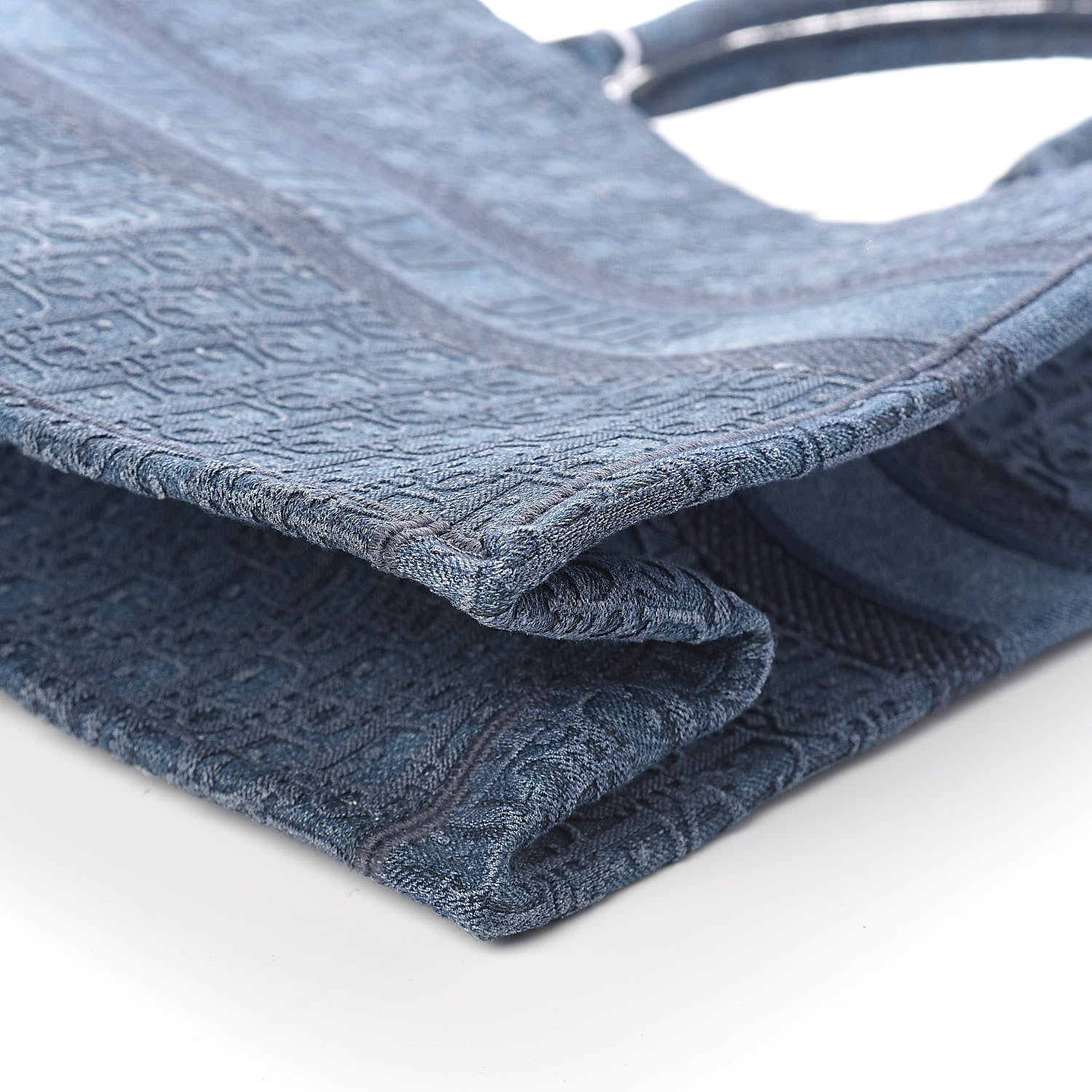 Christian Dior Oblique Denim Book Tote Denim Blue 9 of 9