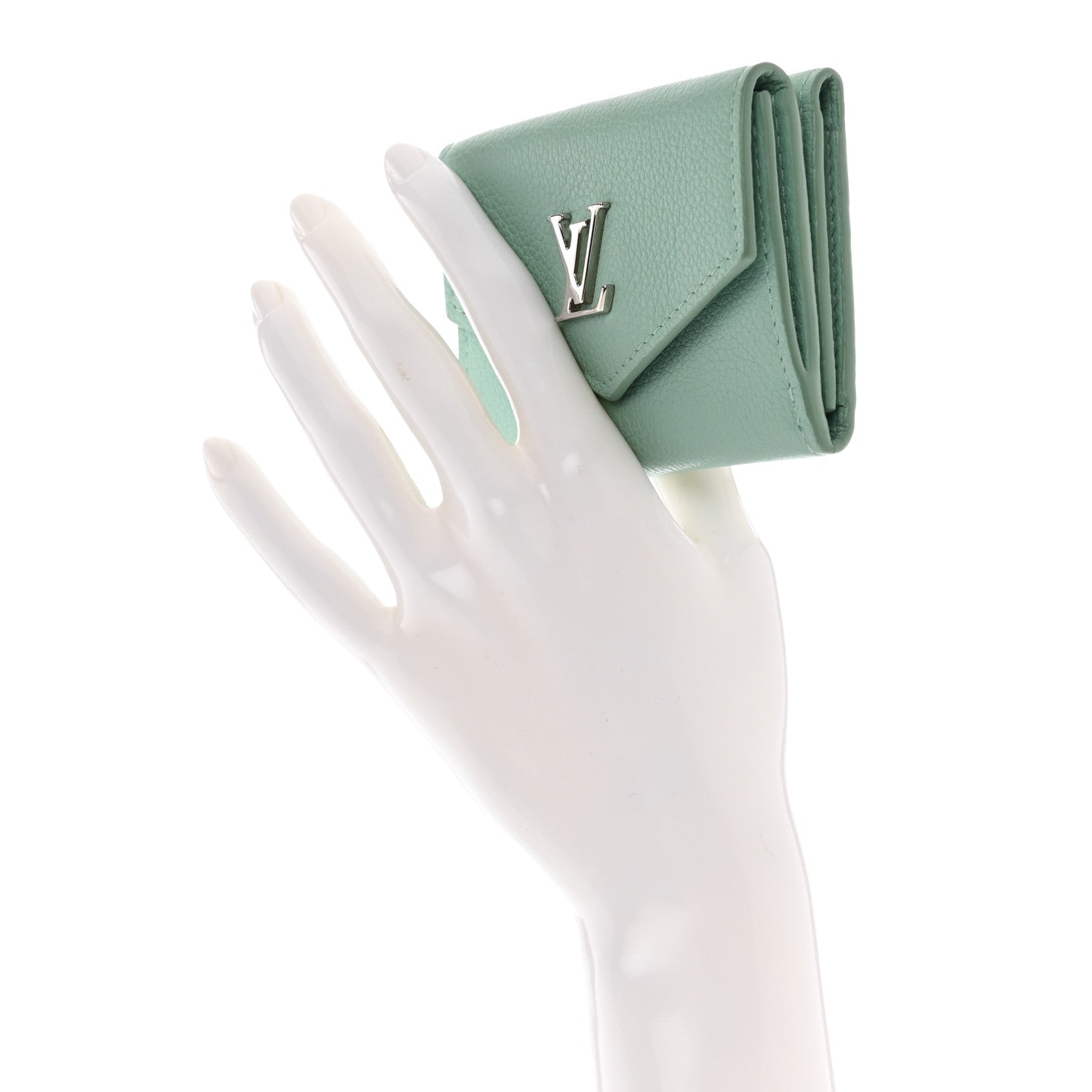 Louis Vuitton Calfskin Lockmini Wallet Menthe 2 of 9