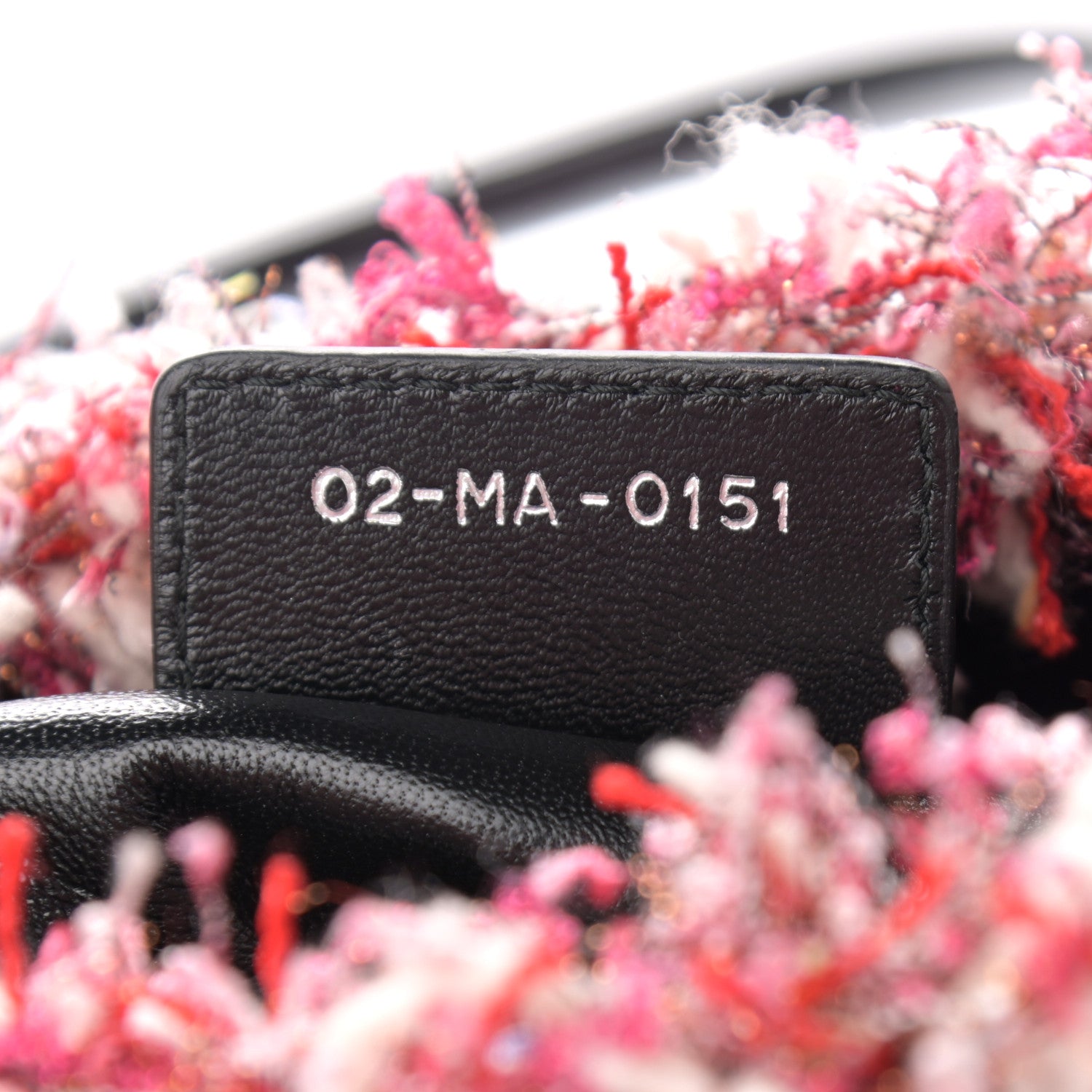 Christian Dior Tweed Fringe Cannage Embroidered Medium Lady Dior Pink Black Multicolor 7 of 13