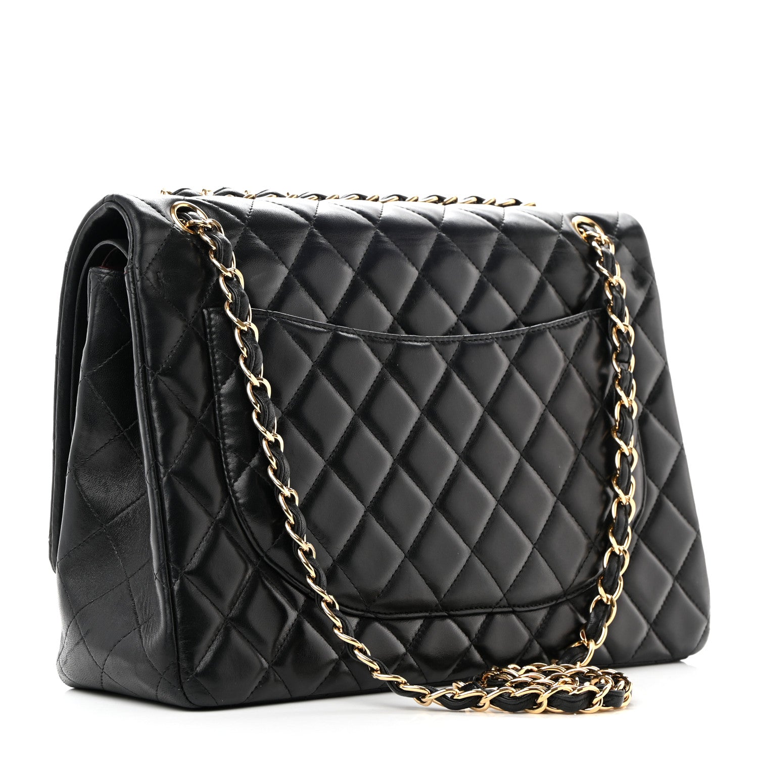 Chanel Lambskin Quilted Maxi Double Flap Black 3 of 22