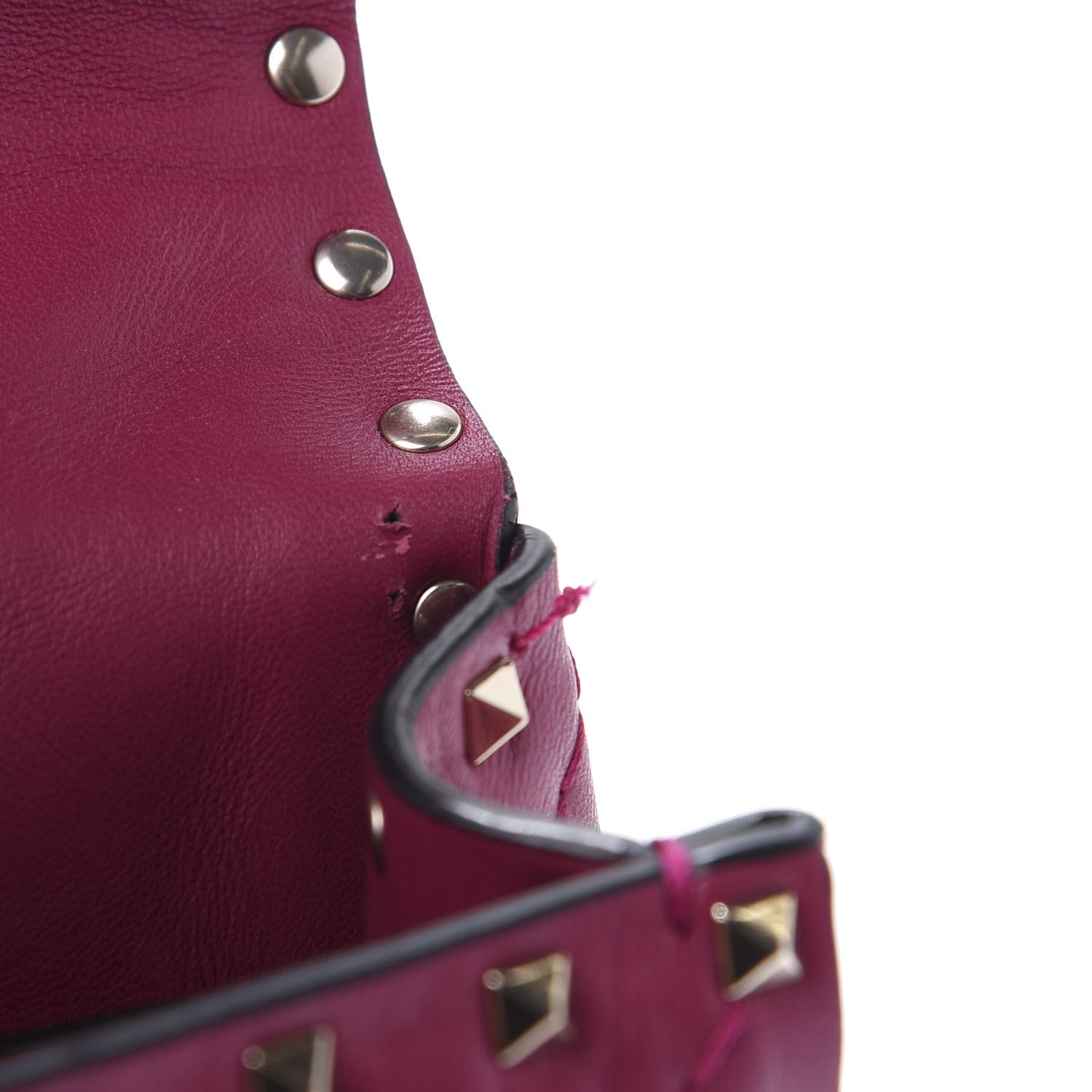 Valentino Garavani Nappa Medium Rockstud Spike Shoulder Bag Deep Cyclamin 9 of 12