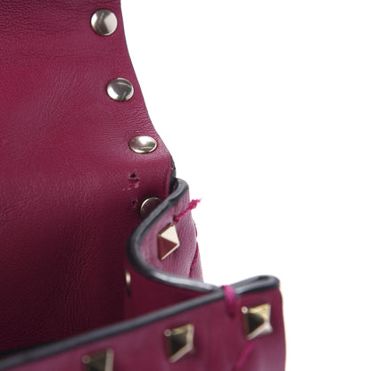 Valentino Garavani Nappa Medium Rockstud Spike Shoulder Bag Deep Cyclamin 9 of 12