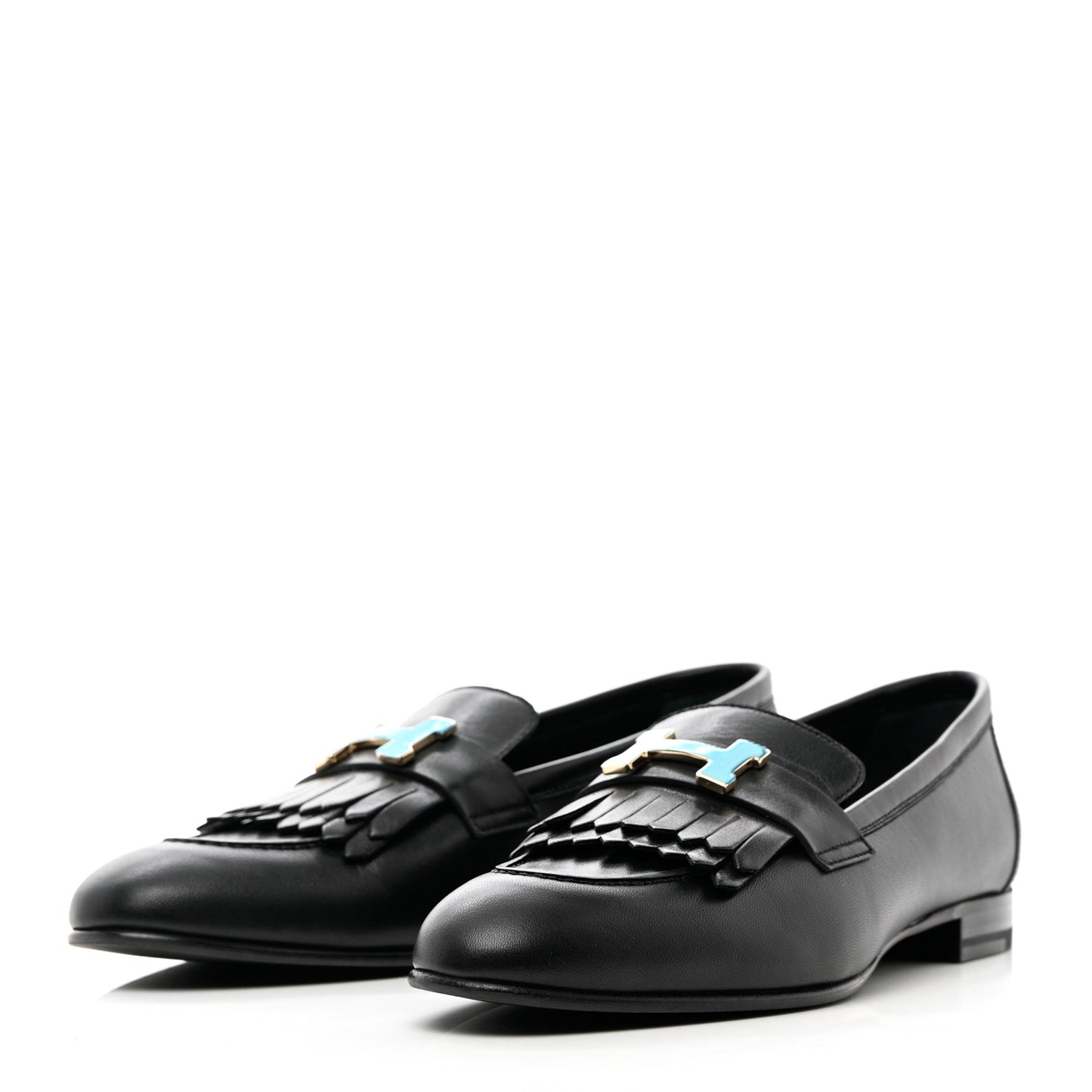 Goatskin Womens Royal Loafers 38 Black