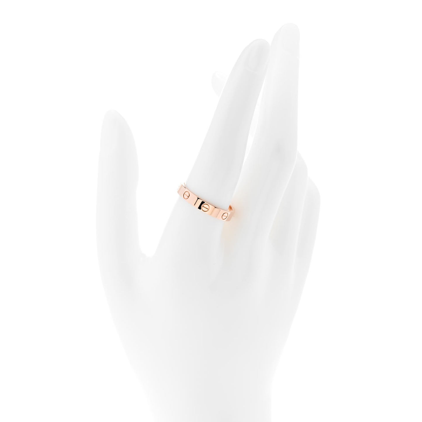 18K Pink Gold 3.6mm LOVE Wedding Band Ring 61 9.5
