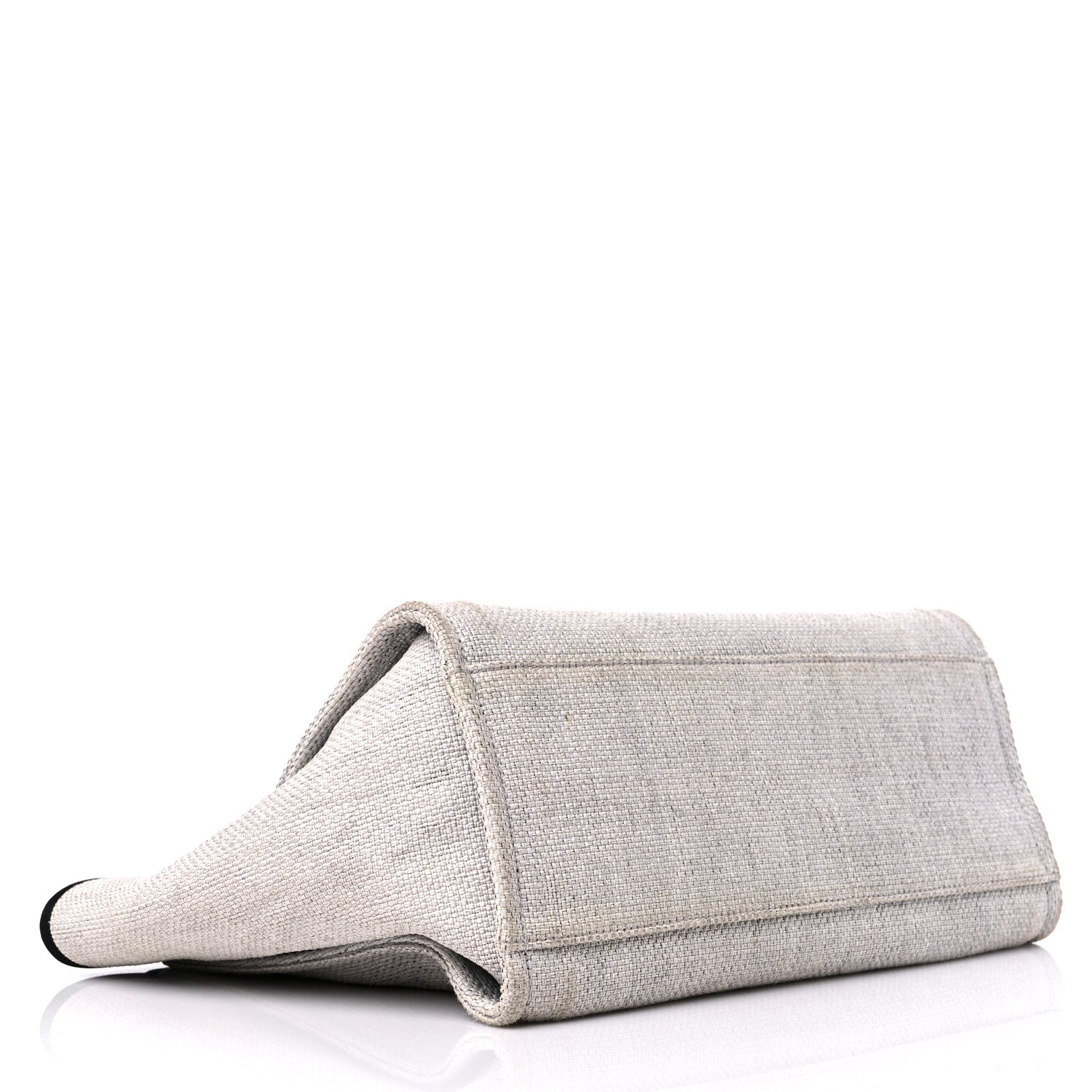 Chanel Woven Straw Raffia Medium Deauville Tote Grey 4 of 19