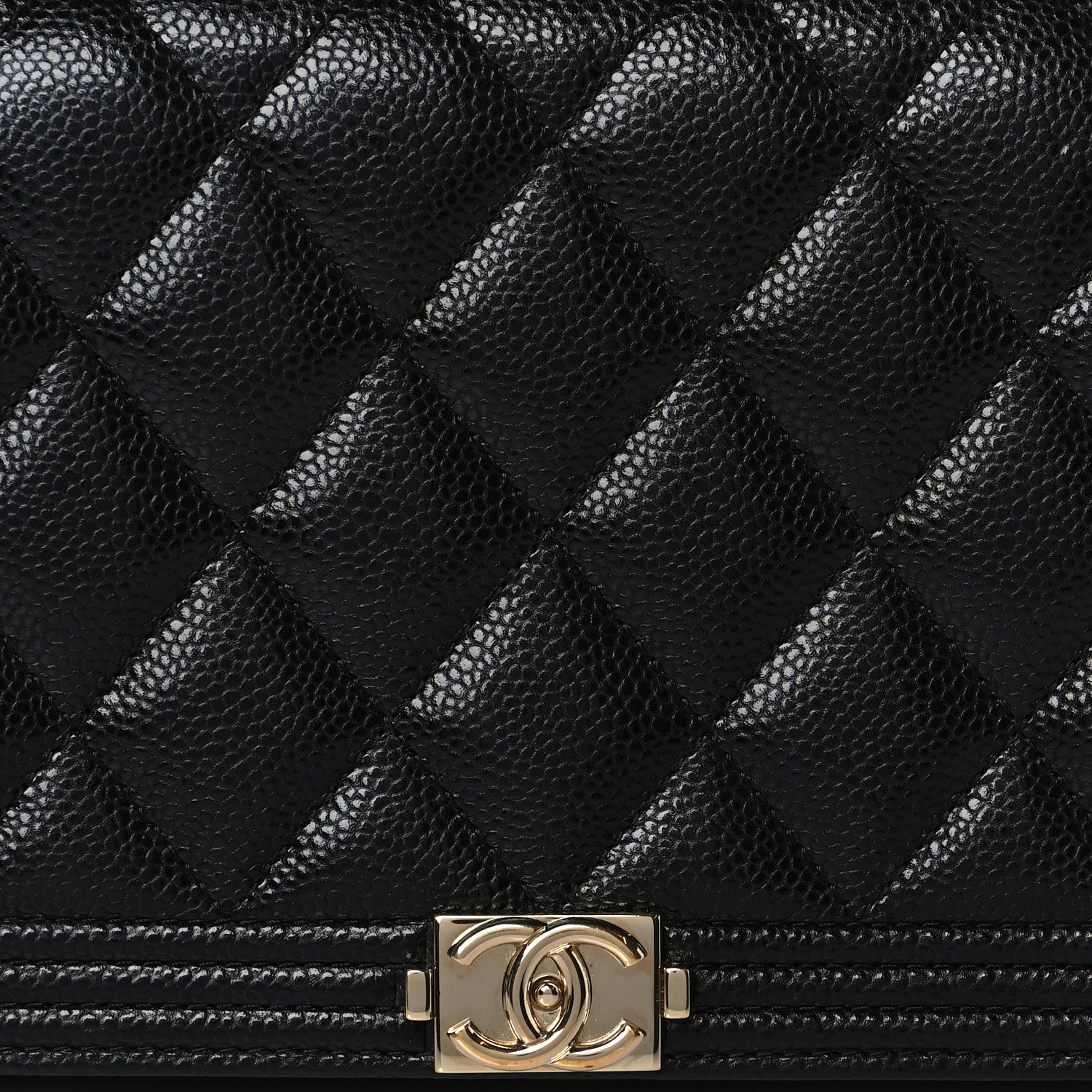 Chanel Caviar Quilted Boy Wallet On Chain WOC Black 8 of 10