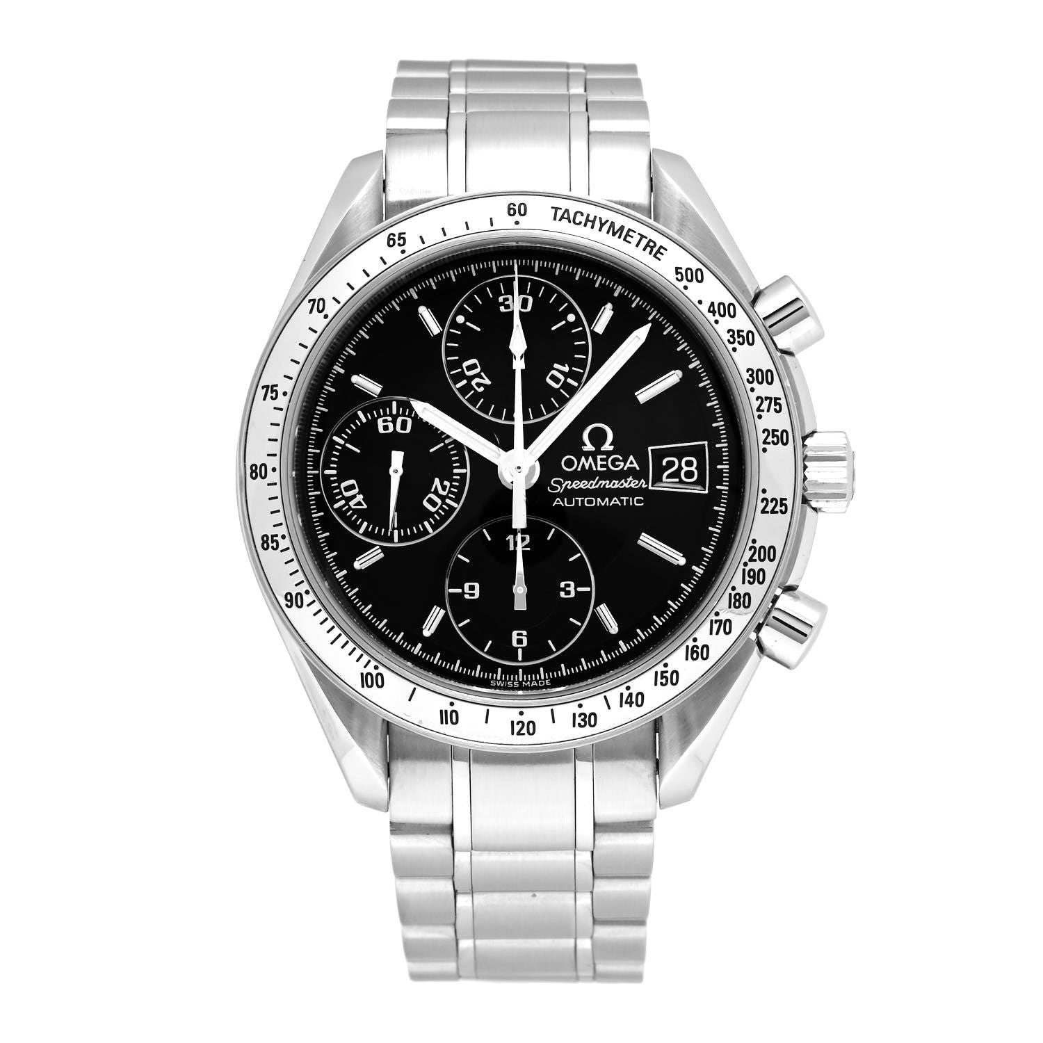 Omega Stainless Steel 39mm Speedmaster Chronograph Automatic Watch Black 3513.50 1 of 5