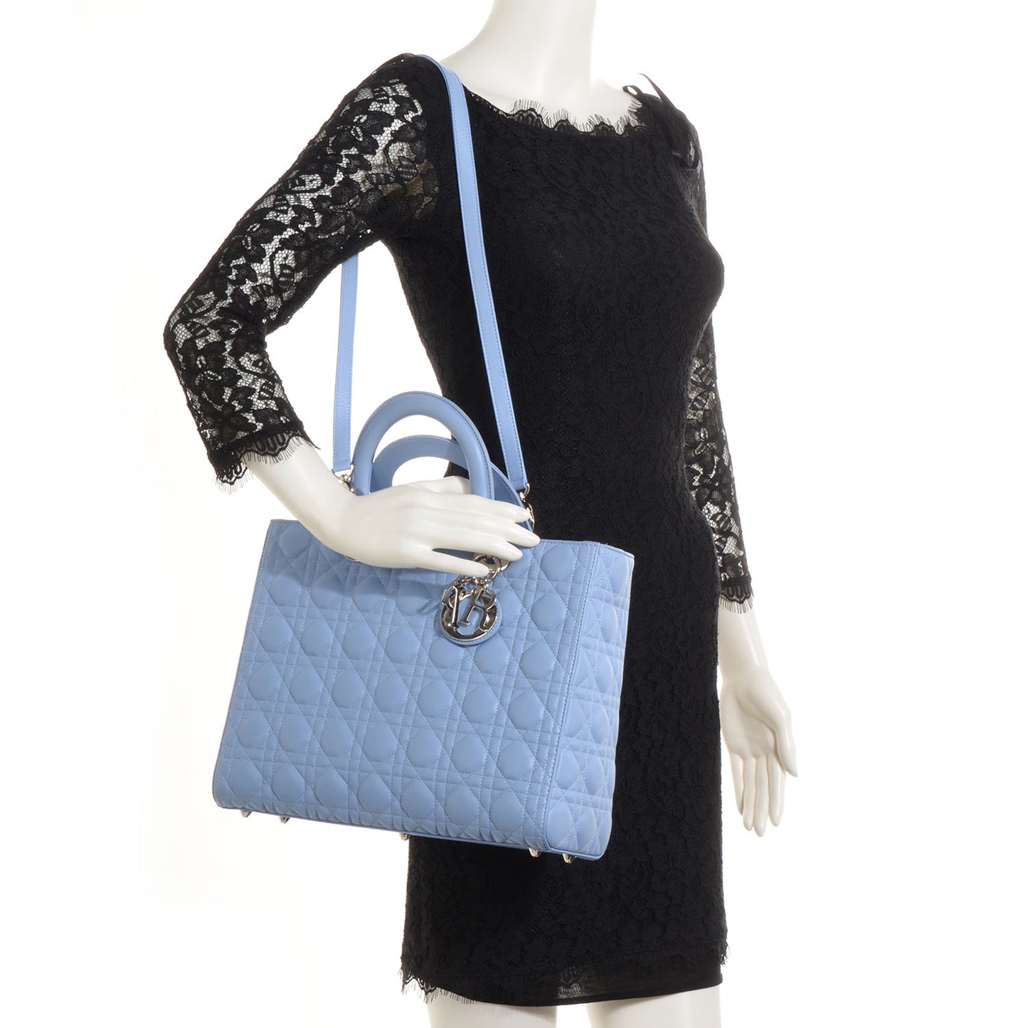 Lambskin Cannage Large Lady Dior Jean