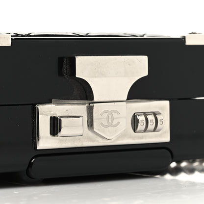 Chanel Plexiglass Patent Evening In The Air Mini Trolley Minaudiere Clutch Black Gold 13 of 13