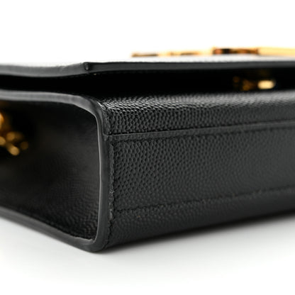 Saint Laurent Grain De Poudre Small Monogram Kate Satchel Black 9 of 10