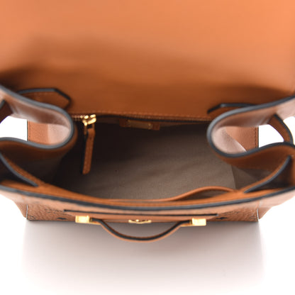 MCM Calfskin Essential Visetos Small Backpack Cognac 5 of 10