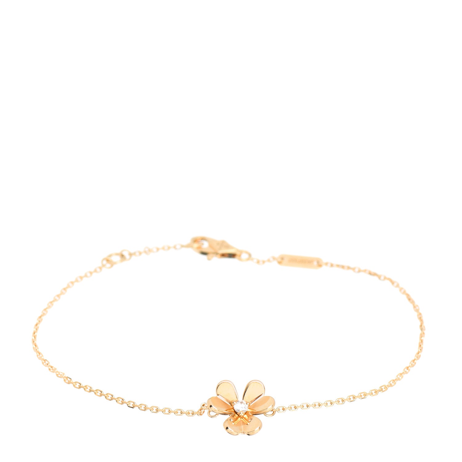 Van Cleef & Arpels 18K Yellow Gold Diamond Mini Frivole Bracelet 1 of 5
