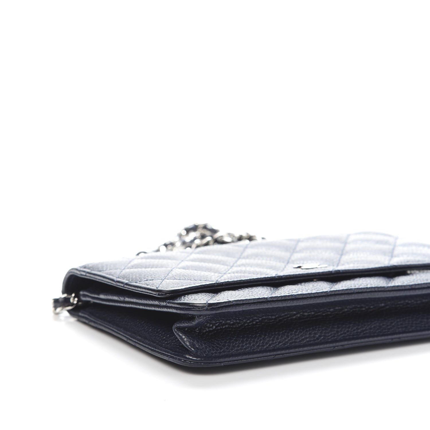 Chanel Caviar Quilted Wallet On Chain WOC Blue 9 of 12