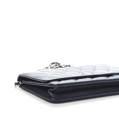 Chanel Caviar Quilted Wallet On Chain WOC Blue 9 of 12