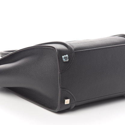 Celine Drummed Calfskin Micro Luggage Black 8 of 9