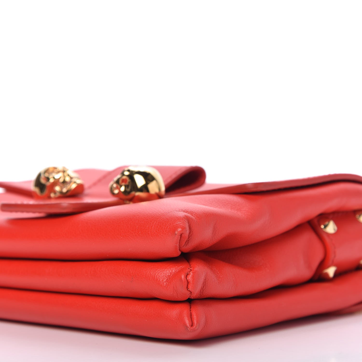 Alexander McQueen Calfskin Small Twin Skull Chain Crossbody Red 8 of 10