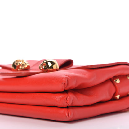Alexander McQueen Calfskin Small Twin Skull Chain Crossbody Red 8 of 10