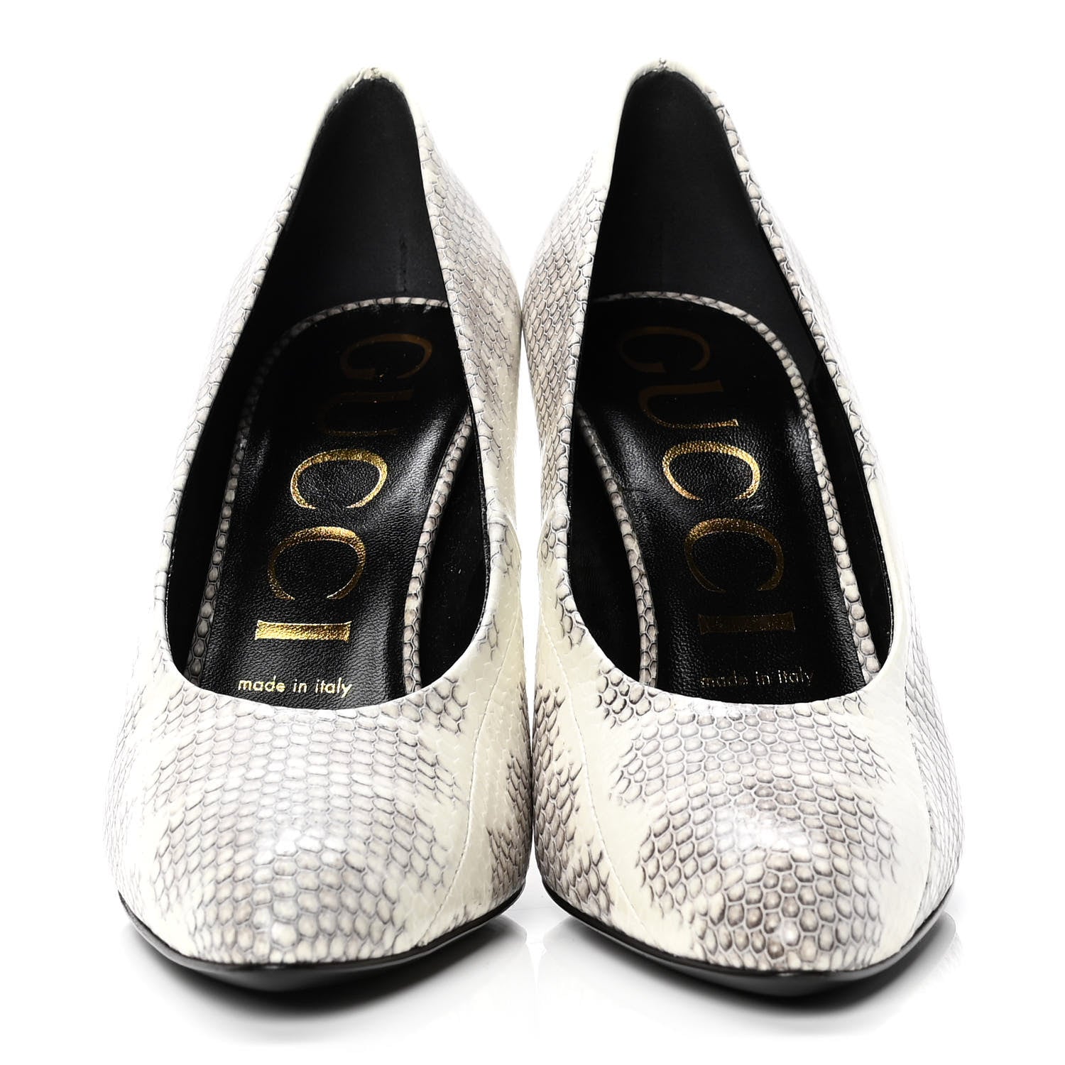 Gucci Snakeskin Pumps 38.5 Grey 2 of 5