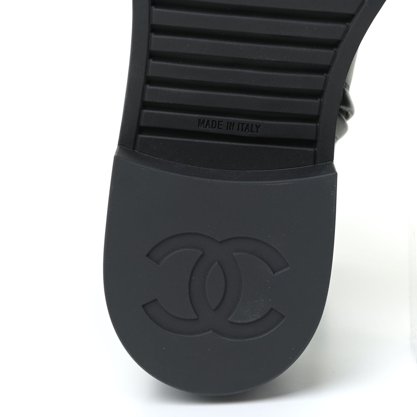 Calfskin Logo Boots 39.5 Black