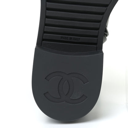 Chanel Calfskin Logo Boots 39.5 Black 9 of 12