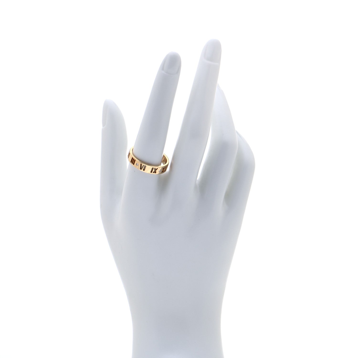 Tiffany 18K Yellow Gold Diamond Wide Atlas Pierced Ring 60 9.25 2 of 6