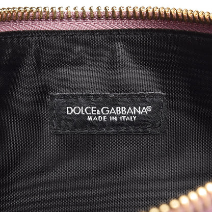 Dolce & Gabbana Calfskin Carriage Zip Clutch Bag Pink 6 of 6