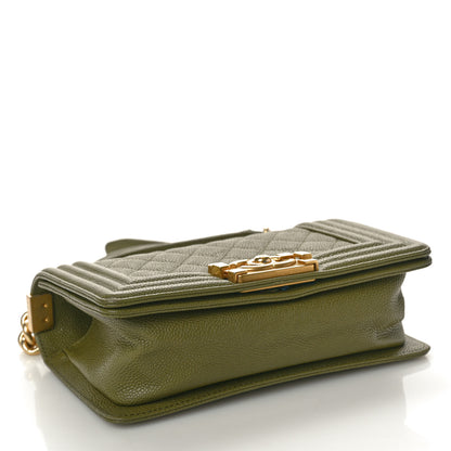 Chanel Caviar Quilted Small Boy Flap Green 4 of 10
