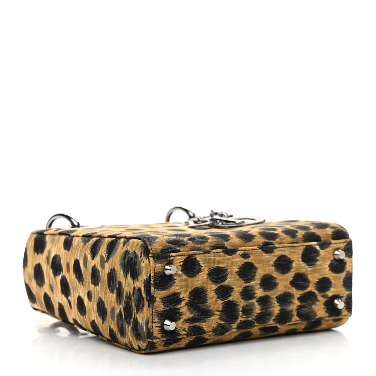 Canvas Leopard Printed Mini Lady Dior