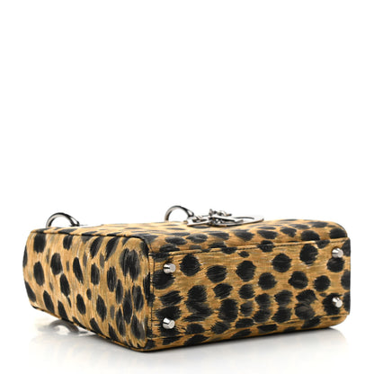 Christian Dior Canvas Leopard Printed Mini Lady Dior 4 of 10