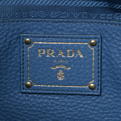 Prada Vitello Daino Side Pocket Hobo Azzurro 6 of 9