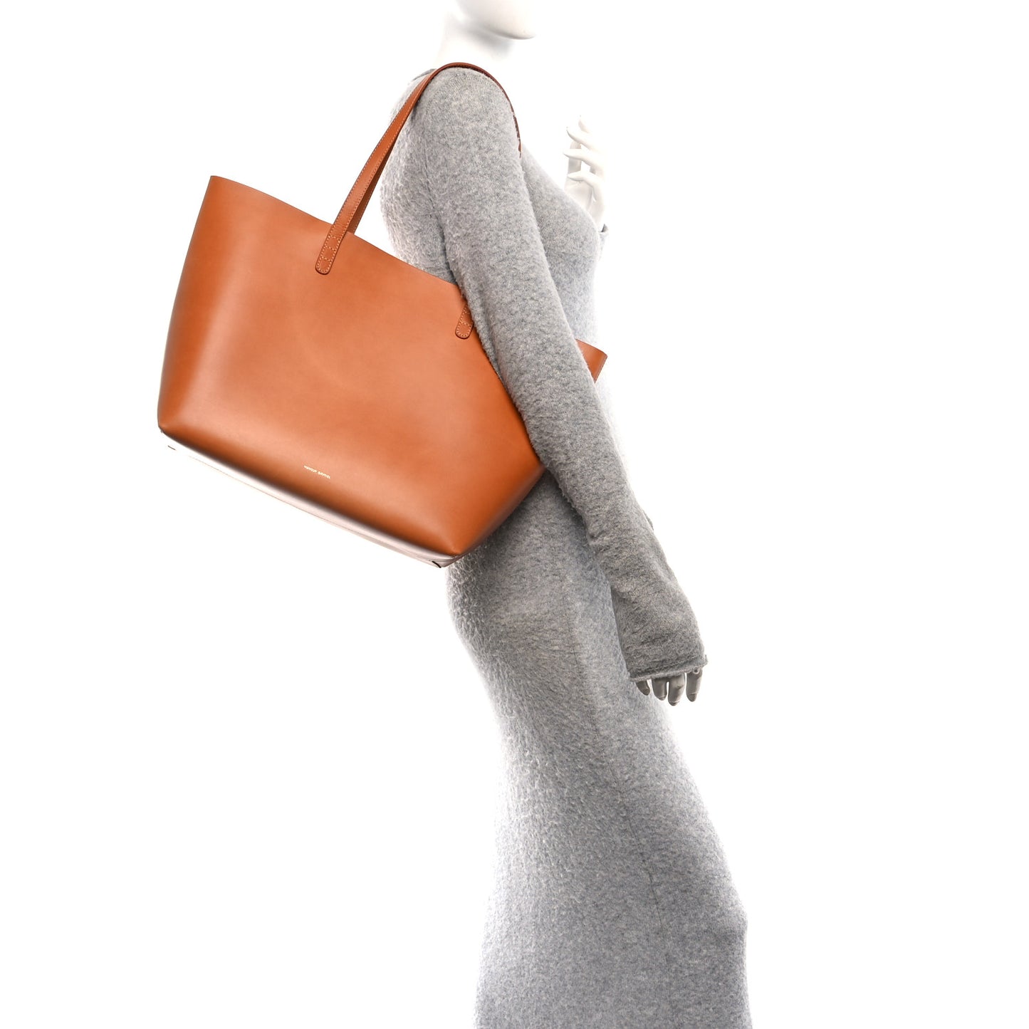 Calfskin Small Shopping Tote Cammello Rosa