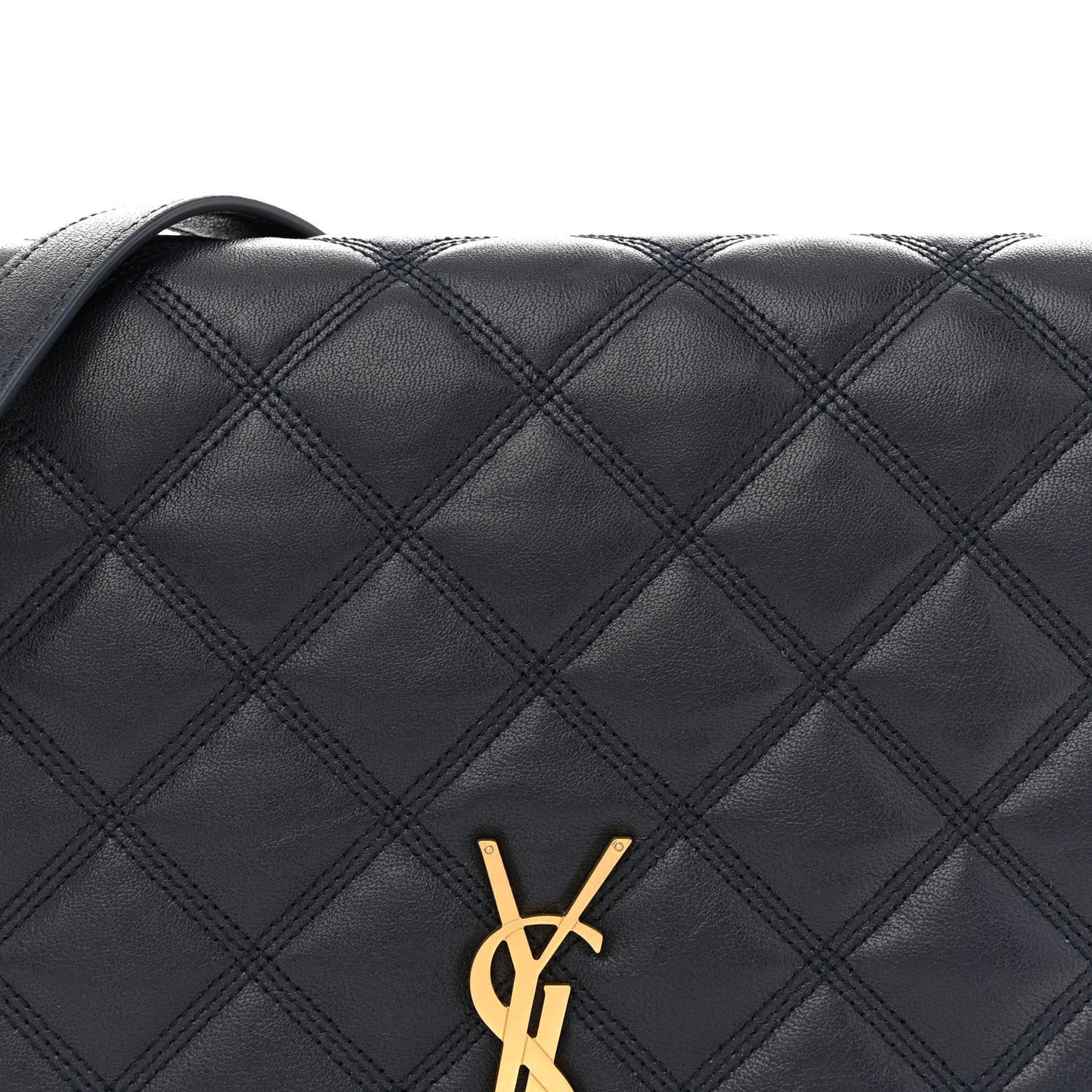 Lambskin Quilted Mini Becky Chain Bag Deep Marine