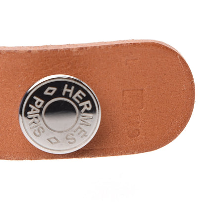 Hermes Cowhide Hector Double Tour Bracelet L Natural 4 of 5