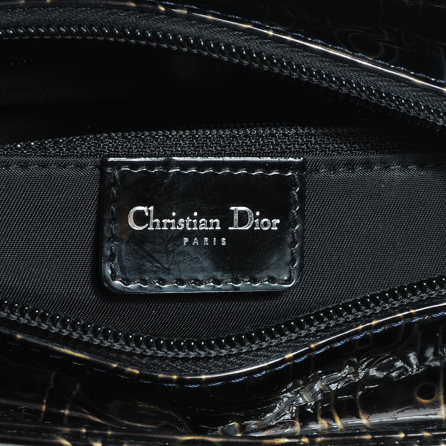 Christian Dior Patent Diorissimo Medium Lady Dior Black 7 of 8