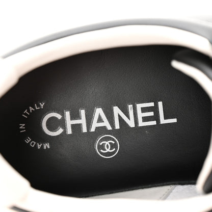 Chanel Calfskin CC Womens Sneakers 38 Black 8 of 10
