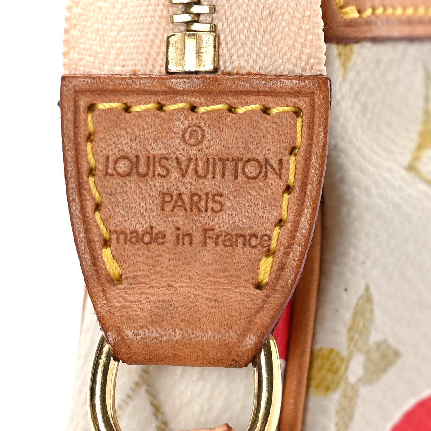 Louis Vuitton Monogram Cherry Blossom Pochette Accessories Red 6 of 10