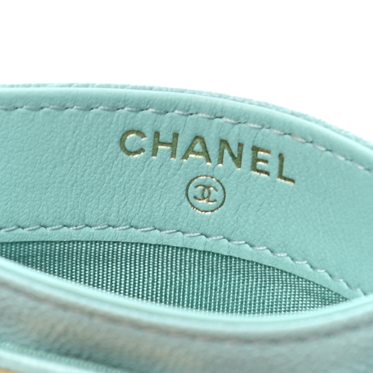 Chanel Caviar Quilted Boy Card Holder Light Blue 6 of 9