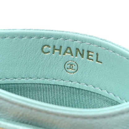 Chanel Caviar Quilted Boy Card Holder Light Blue 6 of 9