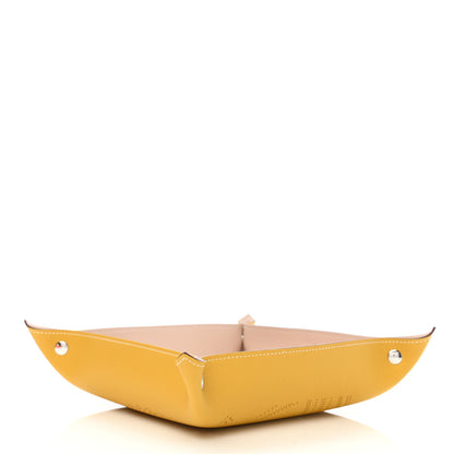 Hermes Taurillon Clemence Mises et Relances Robe Du Soire Change Tray Jaune Ivoire 4 of 7