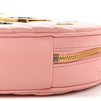 Louis Vuitton Calfskin Embellished New Wave Love Lock Heart Bag Rose Pomettes 10 of 12