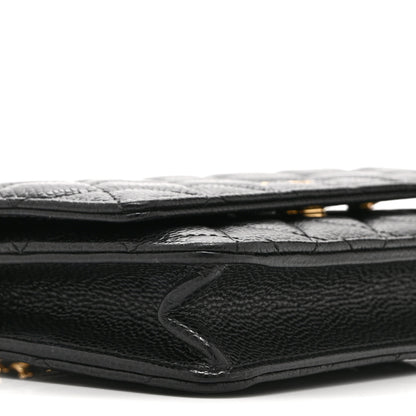 Chanel Caviar Quilted Wallet on Chain WOC Black 10 of 12