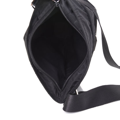 Prada Nylon Vela Flat Messenger Bag Black 4 of 4