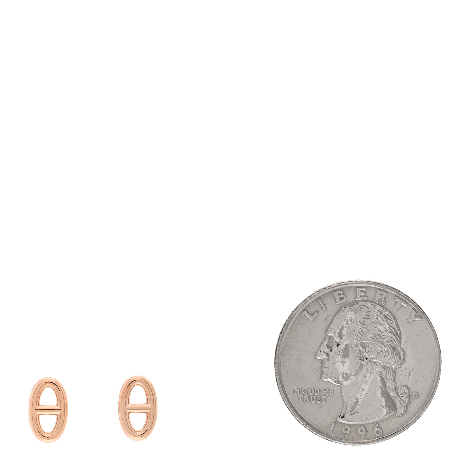 Hermes 18K Rose Gold TPM Farandole Stud Earrings 2 of 5