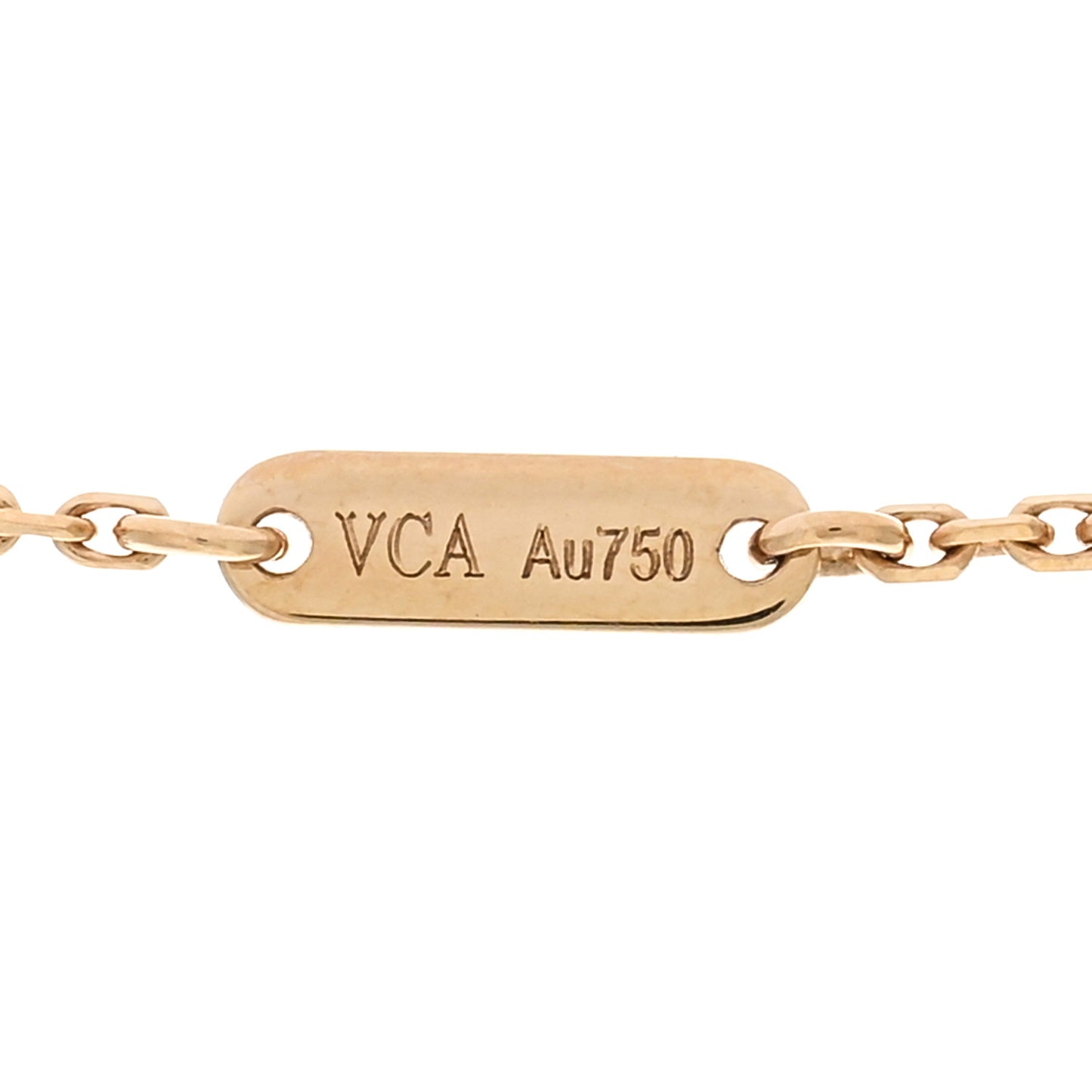 18K Yellow Gold Mother of Pearl Sweet Alhambra Pendant Necklace