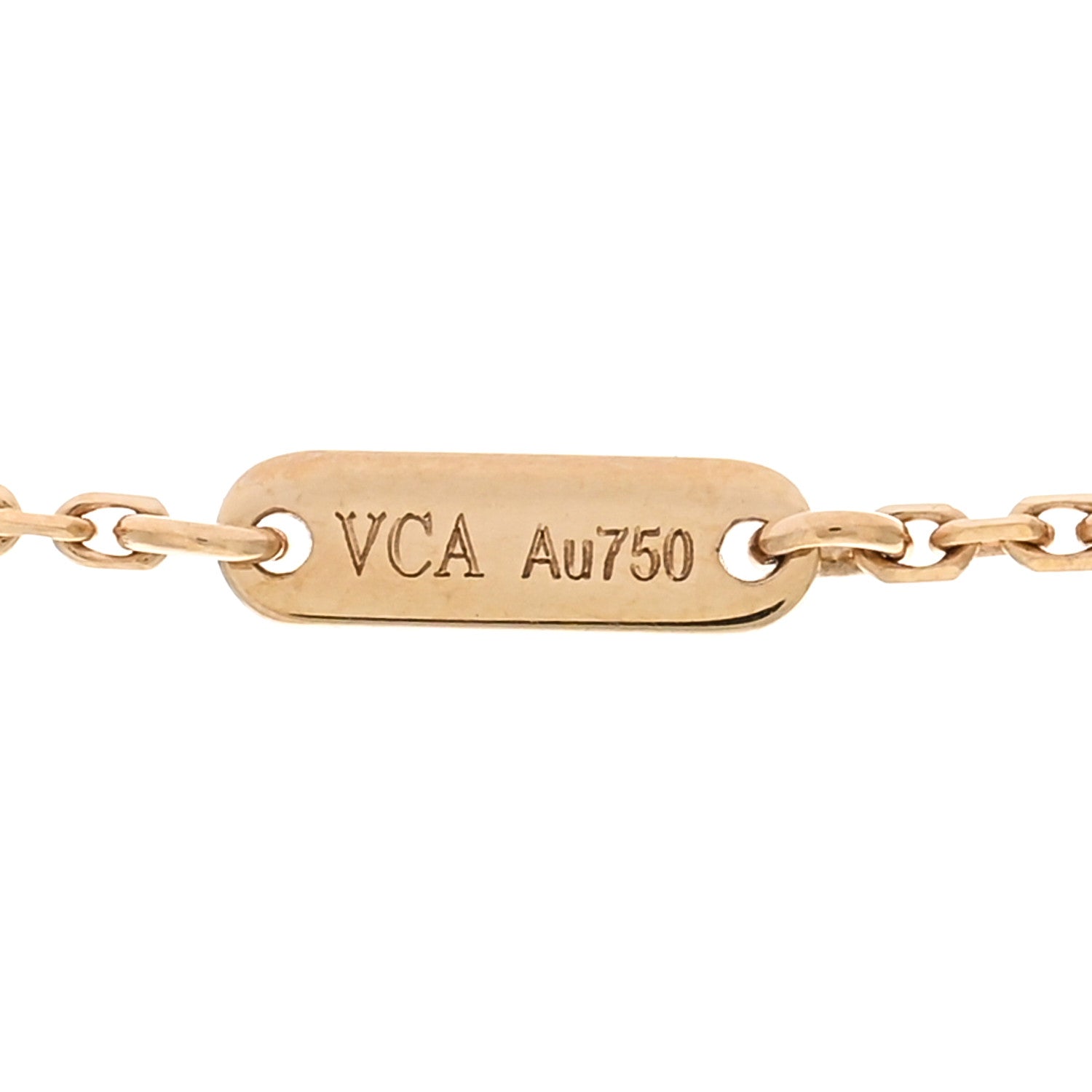 Van Cleef & Arpels 18K Yellow Gold Mother of Pearl Sweet Alhambra Pendant Necklace 5 of 6